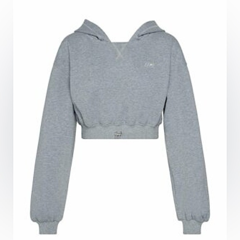 FOR LOVE & LEMONS 💕🍋 JOSIE Crop Pullover Hoodie Sweat Gray